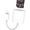 zoyuzan Adattatore lettore SD per iPhone(2in1)lightning Jack Micro SD Memoria Esterna Accessorio Mini Fotocamera SD Card Reader Chiave Switch per Apple 14 13 12 11 Pro Max 7 8 Plus X SE XS XR Ipad Air