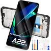 Reparo Inccell per Samsung Galaxy A22 5G A226 LCD Schermo - per Samsung A22 5G LCD Affichage Touchscreen SM-A226B A226B/DS A226B/DSN Display Digitalizzatore Vetro Assemblaggio Tools (Nero con Cornice)