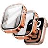 JETech Cover per Apple Watch Series 11/10 46mm, Rosa Rame Oro