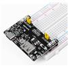 SunFounder BreadVolt Breadboard Modulo di alimentazione compatibile con Arduino, Batteria Ricaricabile Incorporata,Raspberry Pi, PicoW, ESP32, 5V/1.5A, 3.3V/1A, uscita USB(Breadboard non incluso)