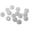 Xcessor 7 paia (14 pezzi) di auricolari di ricambio in silicone per auricolari in-ear popolari (L, Transp/White), CG00766