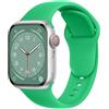 ELETTRONEO SBC1 Cinturino per Apple Watch Ultra 2 49mm, Serie 10 46mm, 9 8 7 45mm 41mm, SE 6 5 4 44mm 40mm, 3 2 1 42mm 38mm Donna Uomo Band Bracciale Sport Silicone, Veleno verde