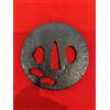Antica guardia spada giapponese Tsuba Samurai Katana ferro H-0076