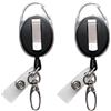 HoAoOo Retrattile badge con moschettone e clip per porta carte 2Pack