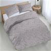 Riad Arredo Set Copripiumino Morbido 100% Puro Cotone Italiano - Parure Sacco Piumino con Federe Made in Italy (Bali Tortora, Piazza e Mezzo 200x240 + 1 federa 52x82)