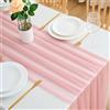 Ardjxue Runner da Tavolo Chiffon Rosa Chiaro 75 x 220 cm Elegante Runner Tavola Primavera Moderno Lavabili Tovaglia Decorazione per Matrimoni Festa Matrimoni Festività Compleanno Baby Shower