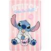 CARTOON Plaid Stitch Disney per bambini 100 x 150 cm copertina morbida in Pile 100% Poliestere 220 GSM calda e leggera ideale per cameretta lettino o divano