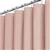 BTTN Tenda da doccia in tessuto, 180 x 180 cm, texture lino, antimuffa, in tessuto impermeabile, con 12 ganci, moderna e lavabile, decorazione appesantita, per il bagno, colore: rosa pallido