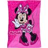 CARTOON Plaid in coral Minnie Disney per bambini coperta in morbido pile 100x140 cm perfetta per divano letto o viaggio