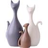 Magenesis Soprammobile Ceramica della Famiglia dei Gatti Belli, Stile Moderno e Creativo Elementi Decorativi, Natale