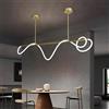 SITAFU Lampadario Moderno a LED, a Spirale, Oro, Lampadario per Sala da Pranzo, Luce per L'illuminazione Dell'isola Della Cucina, Luce a Sospensione a Soffitto Regolabile, 47,2 Pollici, Lampade a distanza