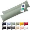 Blumtal Federe Cuscini Letto Matrimoniale Cotone - Federe Cuscini 40x145-100% Cotone, Set di 2 Federe in Jersey con Cerniera, Federa certificate Oeko-Tex, Federe Cuscino Letto - Verde Chiaro
