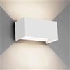 Klighten lampade da parete 24W Esterno/Interno Moderno, lampada da esterno Bianco Caldo 4000K Applique da Parete, IP65 Impermeabile, Angolo del Fascio Regolabile Applique(Bianco)