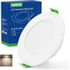 HOMEOW 12x Faretti LED da Incasso per Cartongesso, Diametro foro 75-90mm, 220V 5W 4000K Luce Naturale Faretti LED Interno da Incasso, IP44 Faretti LED Soffitto Incasso per Bagno, Diametro 100mm