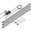 ledscom.de Apparecchio sottopensile a LED SIRIS nero opaco, piatto, 90cm, 1044lm ciascuno, bianco set di 3