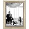 CABBEL Cornice portafoto 30x40 cm, in argento vintage, stile barocco elegante, con vetro acrilico infrangibile - per poster, foto o certificati - perfetta per soggiorno, ufficio o galleria