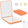 Kintion Specchio tascabile ricaricabile, specchio cosmetico compatto bifacciale con ingrandimento 1X/3X, luci a 3 colori, dimmerabile, piccolo specchio portatile da portafoglio, specchio da viaggio