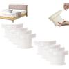 LAIKAIEU Ferma Lenzuola con Strisce di Blocco, Clip di Fissaggio per Impieghi Pesanti, Supporto per Lenzuola Non Slip, per Materasso per Tutte Le Dimensioni, Biancheria da Letto (Bianco-8pcs)