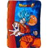 CARTOON Plaid Bambini Dragon Ball Super 100 x 140 cm copertina morbida in pile 100% Poliestere 220 GSM calda e leggera ideale per cameretta lettino o divano