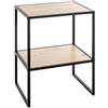 HAKU Tavolino rovere chiaro, nero, MDF, Metallo - Dim: L 45 x A 60 x P 35 cm, Stile: Moderno