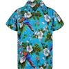 King Kabana Stylish-Camicia-Hawaiana, Manica-Corta, Cherry-Parrot-Style, Giallo, M