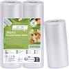 Anysea Buste Sottovuoto Alimenti 3 Rotoli 20x500 cm (1) e 28x500 cm (2), Sacchetti Sottovuoto Alimenti per Macchina Sottovuoto, Rotolo Sottovuoto Alimenti Goffrati