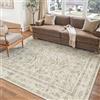 PureCozy Vintage Tappeto Salotto 120x170cm Beige Camera da Letto Antiscivolo Lavabile Tappeti Sala Soggiorno Cameretta Ufficio Grande Carpet Pelo Corto Morbido Rug