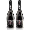 CANTI Asti DOCG Spumante Dolce + 2 Bicchieri Luxury Pack - 1 X 750 ml (Confezione da 2)