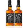 JACKDANIEL'S Jack Daniel's Old No.7 - Tennessee Whiskey Filtrato Al Carbone Lincoln County Process, Note Morbide Di Vaniglia, Caramello e Rovere Tostato, 40% Vol., Bottiglia In Vetro da 70 cl (Confezione da 2)