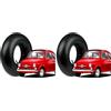ECOVELO N° 1 CAMERA D'ARIA 125/135-12 PER PNEUMATICI FIAT 500 D'EPOCA F/L/R GIARDINIERA RICAMBIO PER GOMME FIAT 126 MOTO CON VALVOLA TR13 (Confezione da 2)