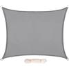 LARMNEE PES 2 x 4 m Tenda Parasole, Vela Ombreggiante, da Sole Blocco di 93% UV, Resistente all'Acqua Fino ad Almeno 1000 mm Protezione Occhielli Metallici, per Giardino, Grigio Chiaro ELG24SP02