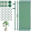 JJYHEHOT 20 supporti per piante, 30 cm, con 20 moschettoni, 2 fascette per piante e 10 tubi di prolunga, per piante, pomodori, orchidee, monstera, piselli