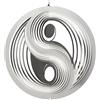 CIM Girandola Decorativa Acciaio Inox - Orbit Yin Yang 250 - Ø 250 mm - Cordino di Nylon, Ganci e Mulinello su Cuscinetto a Sfere