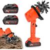 Aisny Motozappa a Batteria, 21V Motocoltivatore da Giardino con 2 Batterie 3000mAh Zappatrice Elettrica con 4 Lame in Metallo 10cm Larghezza di Lavoro 10cm Profondità di Lavoro 235 Giri/min Velocità