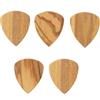 ECSiNG 5 plettri in legno di ulivo per chitarra, ricambio per chitarra, plettri accessori per strumenti, plettri per chitarra elettrica bassa, 32 x 27 x 2,2 mm