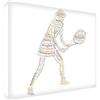 Feel Good Art - Gettone diamantato lucido con design moderno e tipico tennista, 14,8 x 21 x 2 cm, tonalità neutre