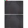 Cenni 32247 Set 2 Tappetini Auto in Gomma, Rettangolari 47 x 35, Salva Moquette Made in Italy