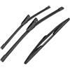 MOZbatte Set di 3 tergicristalli compatibili con Citroen C4 Picasso MK1 (2008-2013) | Anteriore 30+30 e Posteriore 14 | Silenziatore