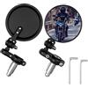Fousenuk Coppia universale Specchietti Moto Manubrio, Pieghevoli Rotondi Moto Specchietto Retrovisore con Chiavi Esagonali, Regolabili Specchi Retrovisori per Scooter, Cruiser, ATV, Moped