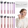 XSHAO Set di 12 pennelli da trucco Real Techniques, set di pennelli per trucco con beauty bag, set di pennelli per trucco per viso e occhi, fondotinta cremosa o liquida