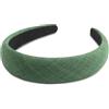 SXQLYH Cerchietto per capelli imbottito in tessuto - Cerchietto imbottito da donna - Splendida fascia per capelli da donna - Fascia per capelli larga imbottita per donne e ragazze (verde)