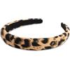 SXQLYH Cerchietto imbottito con motivo leopardato, in tessuto - Fascia imbottita da donna - Fascia per capelli in tessuto per capelli ampia e imbottita, per donne e ragazze (kaki, 2,2 cm)