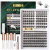 Lanciley Extension per ciglia, 168 pezzi, set di extension per ciglia naturali, 10-18 mm, set di extension per ciglia personalizzate, manga, ciglia finte, set di extension per ciglia M37 + M38