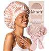 Kitsch Cuffia XL in Raso per Dormire, più Morbida della Seta, da Donna, vestibilità sicura, Cuffia da Notte Regolabile per Capelli Ricci e Testurizzati, previene Rotture, grovigli e diradamento, Fard
