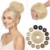 SEGO Pro 45G Chignon Capelli Veri Umani #4/613 Marrone Medio/Biondo Chiarissimo Chignon Folto Facile per Capelli Elastico Capelli Finti Extension Coda di Cavallo Updo Lisci (45g)