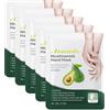 Grgowe 5 Pairs Hand Mask, Maschera per Mani Guanti Idratanti, Maschera Mani all'avocado, Nutre in Profondità la Pelle, Previene la Secchezza Cutanea, Illumina il Tono Della Pelle
