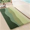 DEXI Tappeto Bagno 60 x 110 cm, Tappeti Bagno Antiscivolo Assorbente, Lavabile in Lavatrice, Tappetino Morbido per Doccia, Vasca, Motivo bosco verde