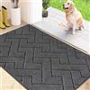 FCSDETAIL Zerbino Interno 80 x 120 cm, Tappetino Antiscivolo e Lavabile in Lavatrice, Tappetino d'Ingresso Assorbenti per Cane, Ingresso, Porta e Corridoio