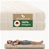 allnatura Materasso in lattice naturale Supra-Comfort - Materasso ortopedico 90 x 200 cm, Soft (H2), altezza: 16 cm, sistema di sostegno a 7 zone, prodotto in Germania con 100% gomma naturale