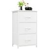 Somdot Cassettiera Camera da Letto in Tessuto, Mobiletto Salvaspazio, Settimino per Soggiorno, Studio, Cameretta, Ingresso, 30P x 42l x 71,5H (3 Cassetti), Bianco